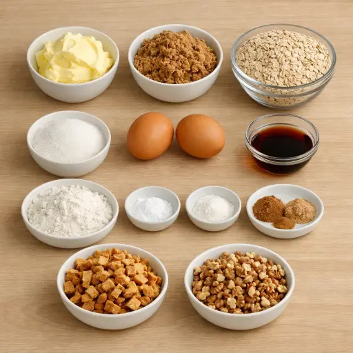 Ingredients for Spiced Apple Oatmeal Cookies