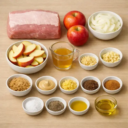 Ingredients for Spiced Apple Pork Roast