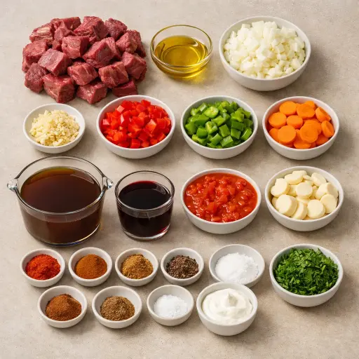 Ingredients for Spiced Autumn Goulash