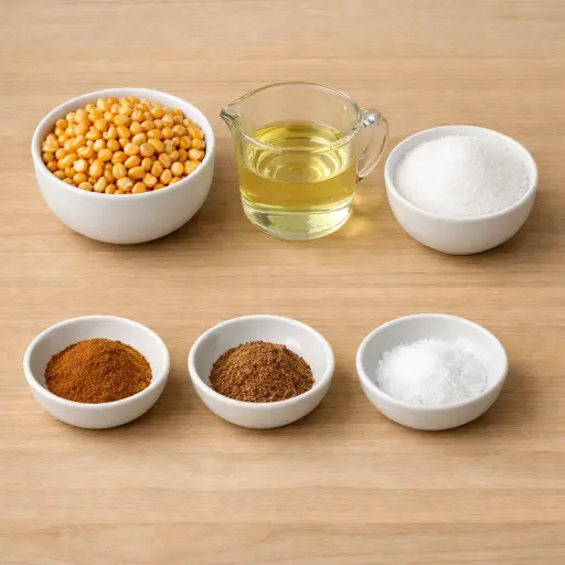 Ingredients for Spiced Autumn Kettle Corn