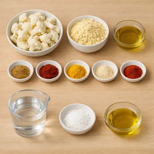 Ingredients for Spiced Cauliflower Bites