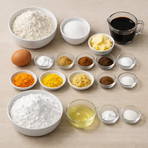 Ingredients for Spiced Citrus Gingerbread House