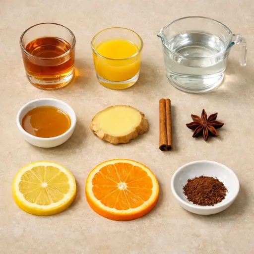 Ingredients for Spiced Citrus Hot Toddy