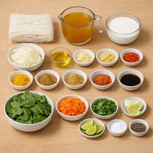 Ingredients for Spiced Coconut Noodle Soup