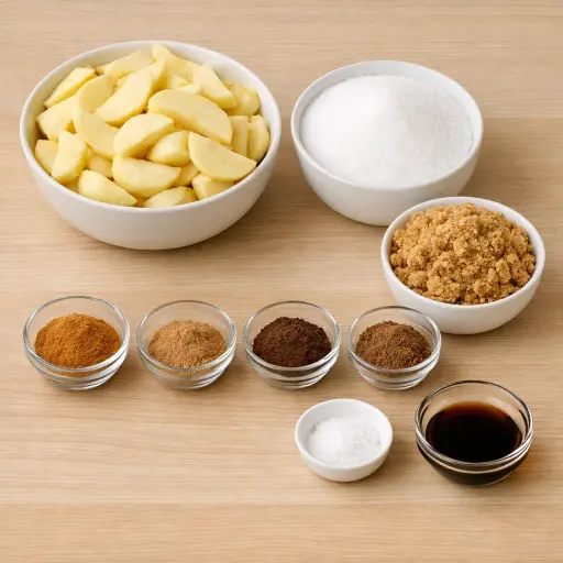 Ingredients for Spiced Crockpot Apple Butter