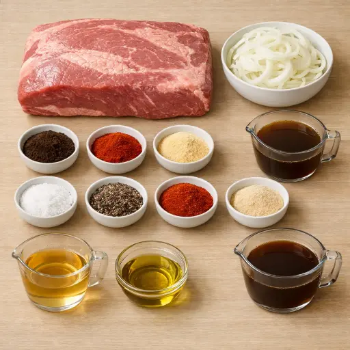 Ingredients for Spiced Espresso Brisket