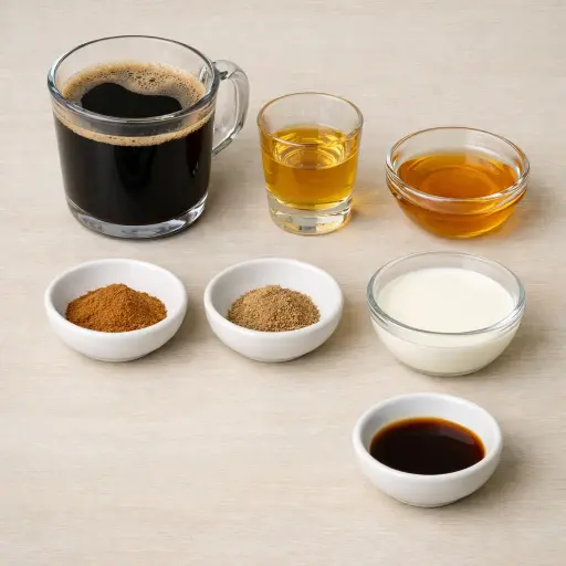 Ingredients for Spiced Honey Irish Coffee