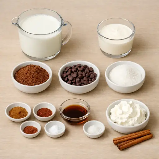 Ingredients for Spiced Hot Chocolate