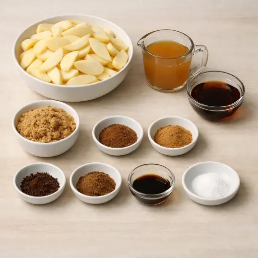 Ingredients for Spiced Maple Apple Butter