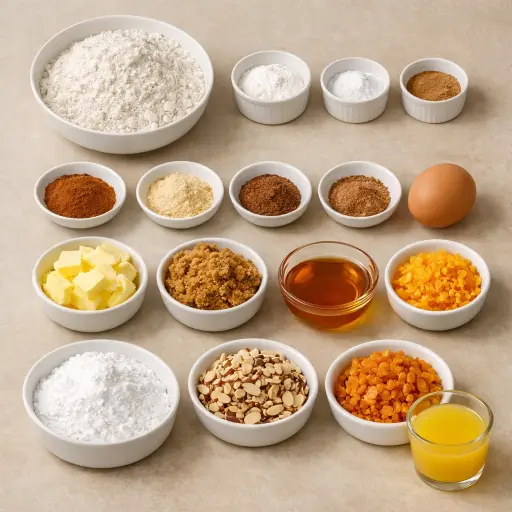 Ingredients for Spiced Orange Lebkuchen