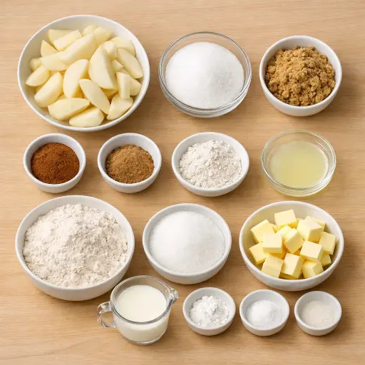 Ingredients for Spiced Pear Cobbler