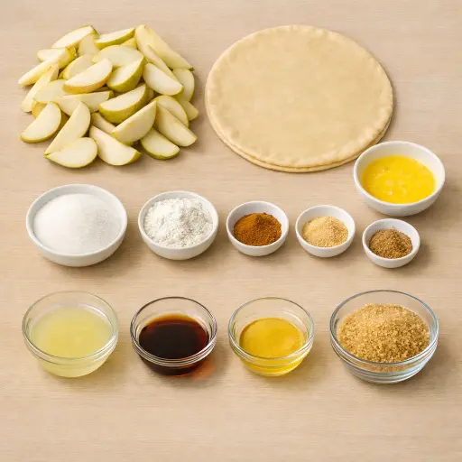 Ingredients for Spiced Pear Galette