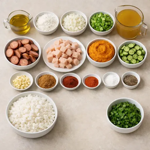 Ingredients for Spiced Pumpkin Gumbo