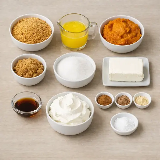 Ingredients for Spiced Pumpkin Parfait Bars