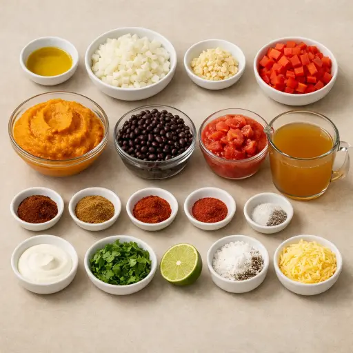 Ingredients for Spiced Pumpkin Vegetarian Chili