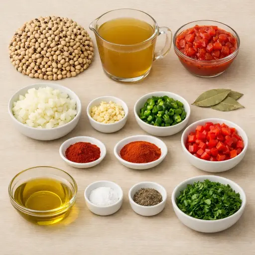 Ingredients for Spicy Black-Eyed Peas Stew