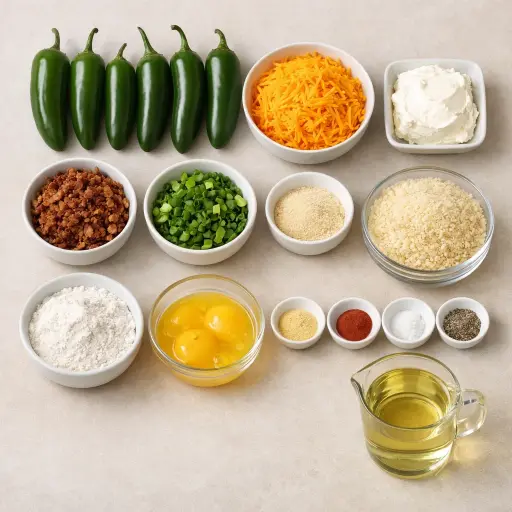 Ingredients for Spicy Cheddar Jalapeno Bites