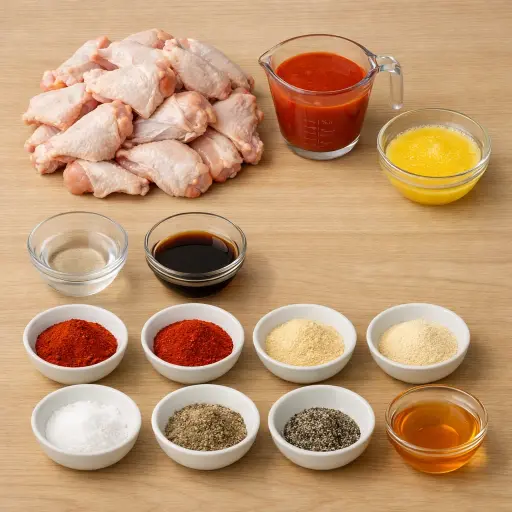 Ingredients for Spicy Chicken Wings