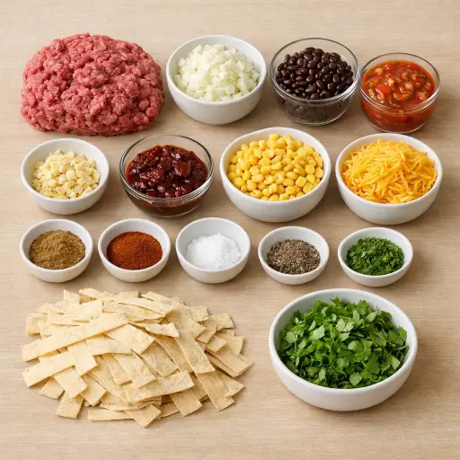 Ingredients for Spicy Chipotle Beef Casserole