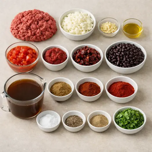 Ingredients for Spicy Chipotle Chili Delight