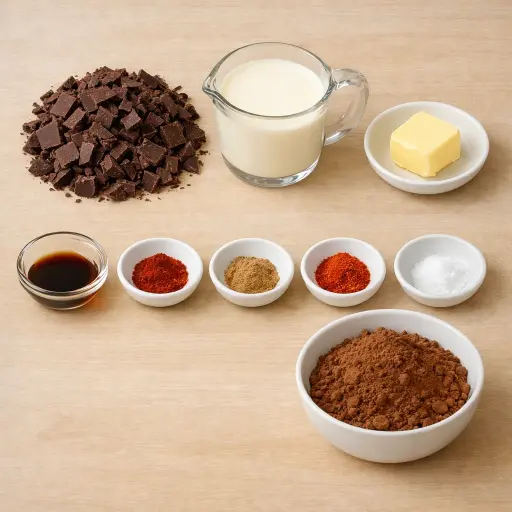 Ingredients for Spicy Chocolate Truffles