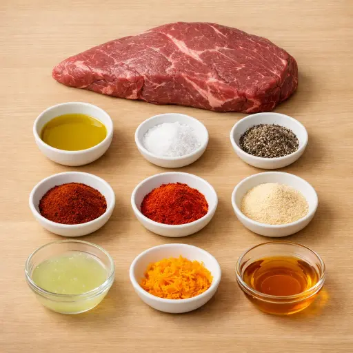 Ingredients for Spicy Citrus Tri-Tip Steak