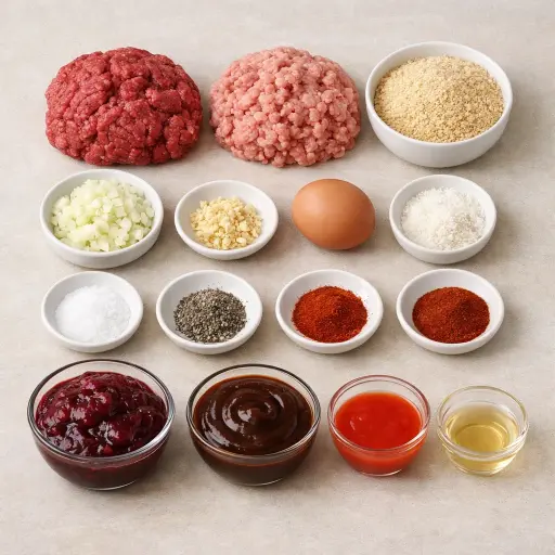 Ingredients for Spicy Cranberry BBQ Meatballs