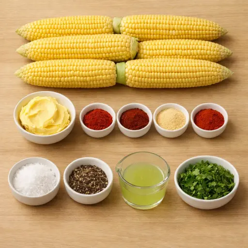 Ingredients for Spicy Grilled Corn on the Cob