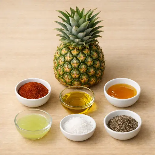 Ingredients for Spicy Grilled Pineapple