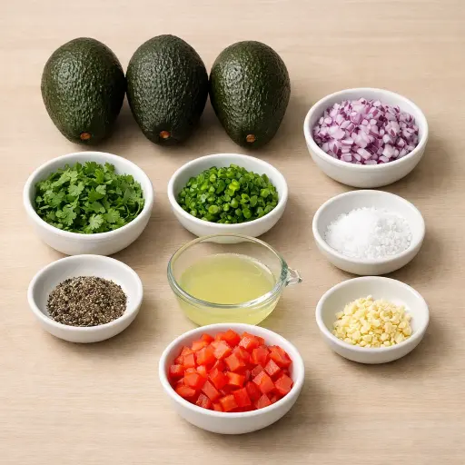 Ingredients for Spicy Guacamole
