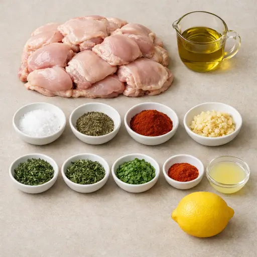 Ingredients for Spicy Herb-Infused Chicken