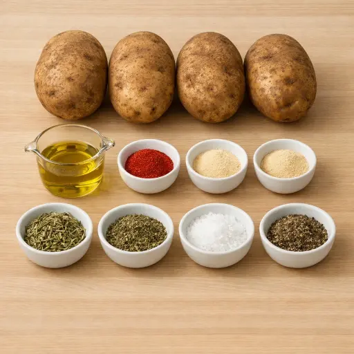 Ingredients for Spicy Herb Potato Chips