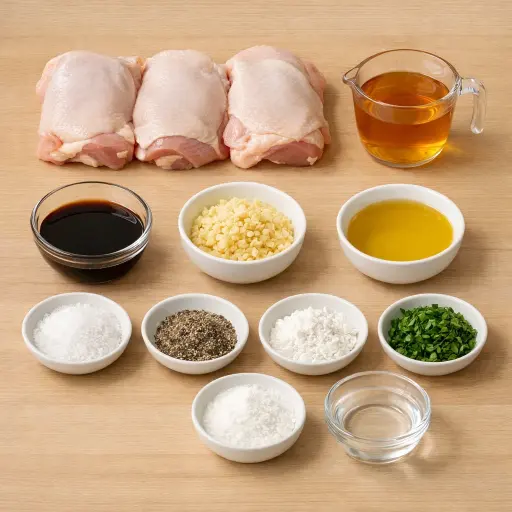 Ingredients for Spicy Honey Garlic Chicken Delight