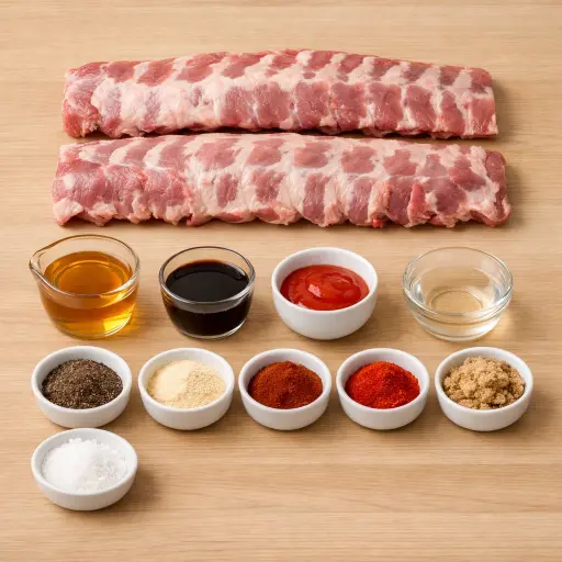 Ingredients for Spicy Honey-Glazed Ribs