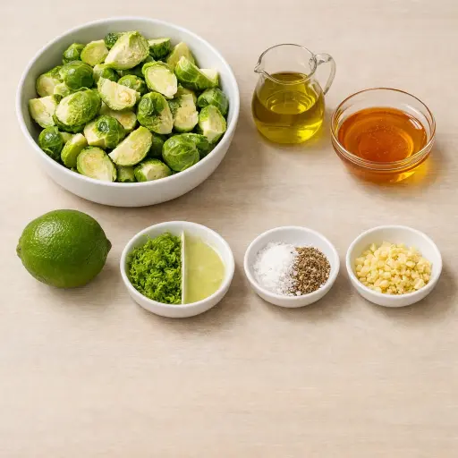 Ingredients for Spicy Honey-Lime Brussels Sprouts