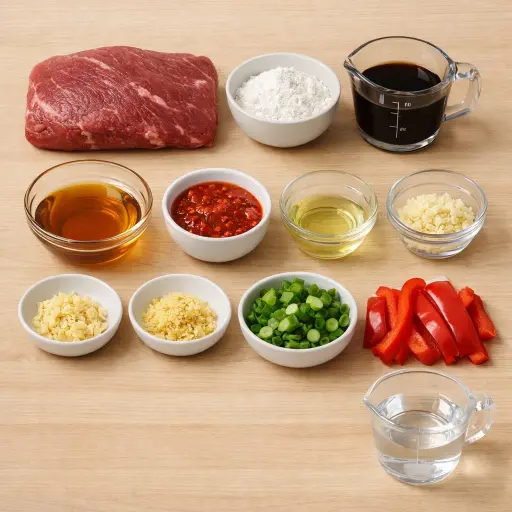 Ingredients for Spicy Honey Mongolian Beef