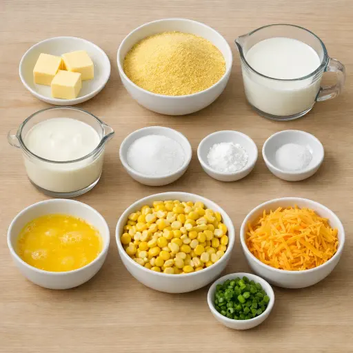 Ingredients for Spicy Jalapeño Corn Pudding