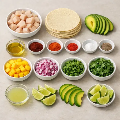 Ingredients for Spicy Mango Tacos