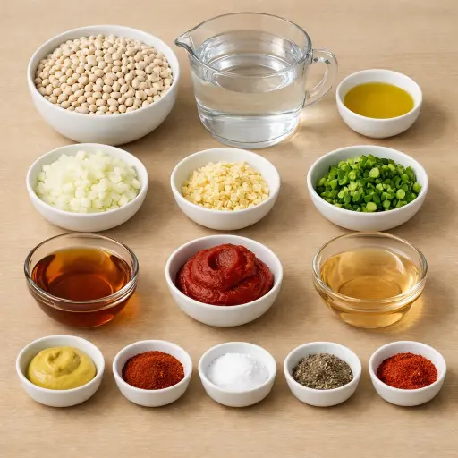 Ingredients for Spicy Maple Baked Beans
