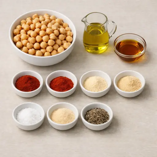 Ingredients for Spicy Maple Roasted Chickpeas