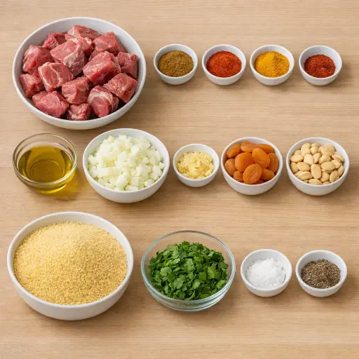 Ingredients for Spicy Moroccan Tagine
