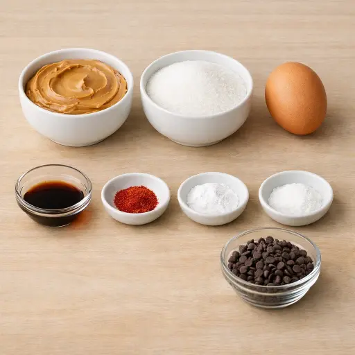 Ingredients for Spicy Peanut Butter Cookies