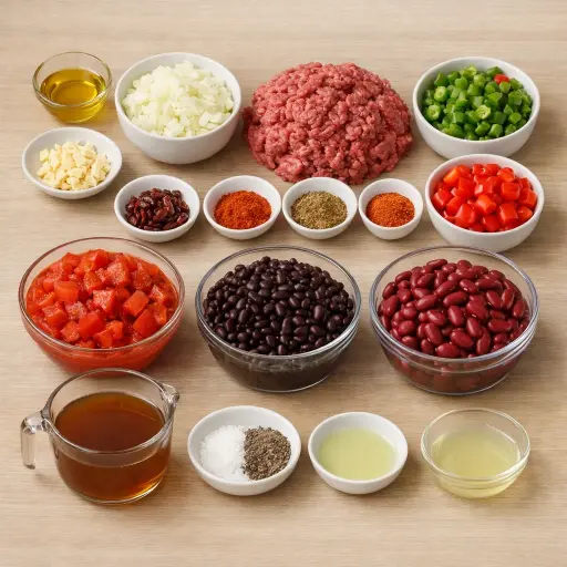 Ingredients for Spicy Smoky Chipotle Chili