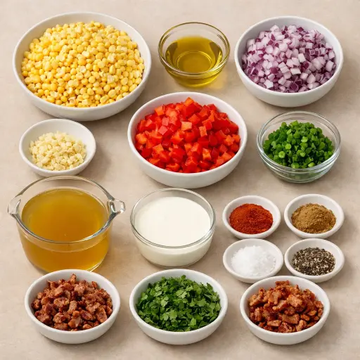 Ingredients for Spicy Smoky Corn Chowder
