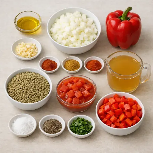 Ingredients for Spicy Smoky Lentil Soup