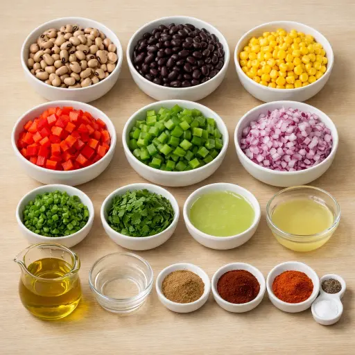 Ingredients for Spicy Southwest Cowboy Caviar