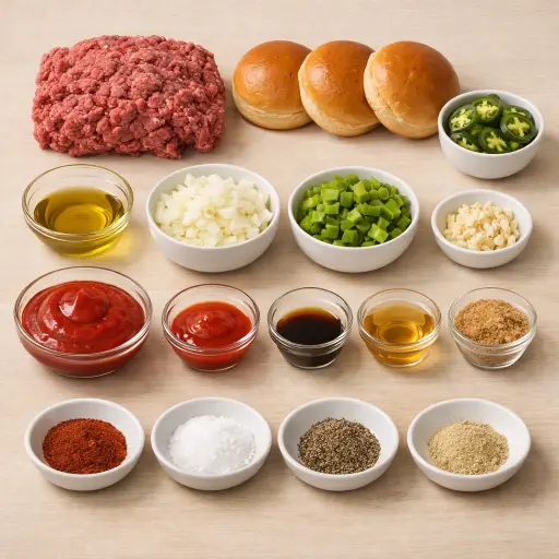 Ingredients for Spicy Sriracha Sloppy Joes