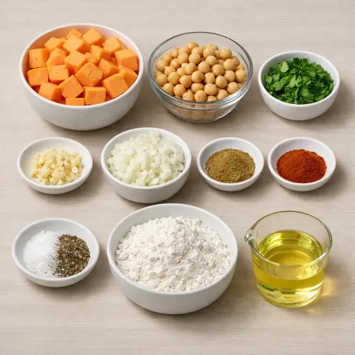 Ingredients for Spicy Sweet Potato Falafel