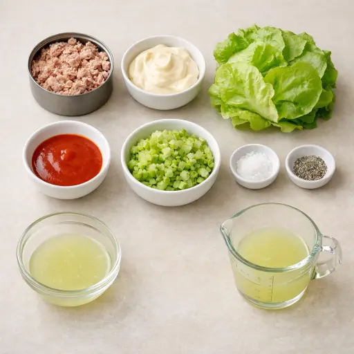 Ingredients for Spicy Tuna Lettuce Wraps