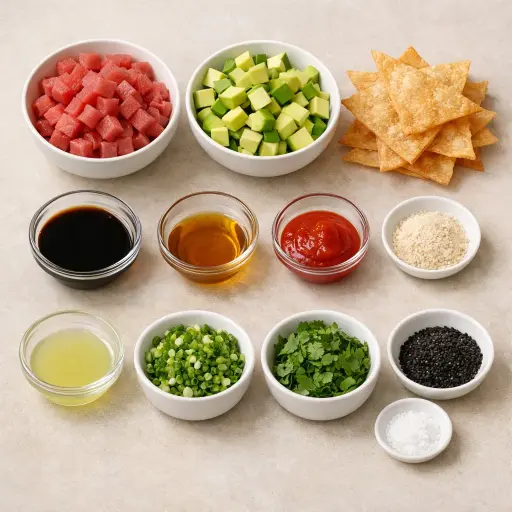 Ingredients for Spicy Tuna Tartare